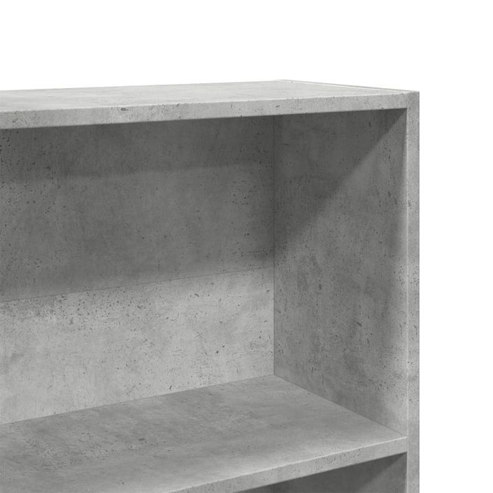 Bibliothèque gris béton 80x24x176 cm bois d'ingénierie - Photo n°7