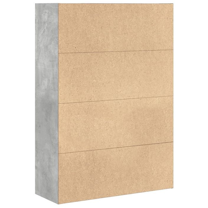 Bibliothèque gris béton 80x30x114 cm bois d'ingénierie - Photo n°6