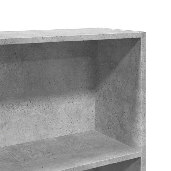 Bibliothèque gris béton 80x30x189 cm bois d'ingénierie - Photo n°7