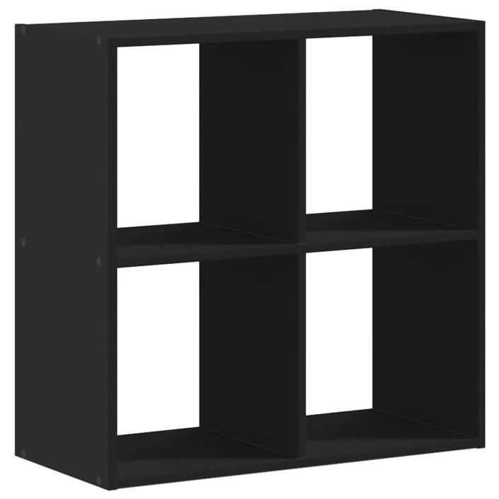 Bibliothèque noir 68,5x32x68,5 cm bois d'ingénierie - Photo n°6