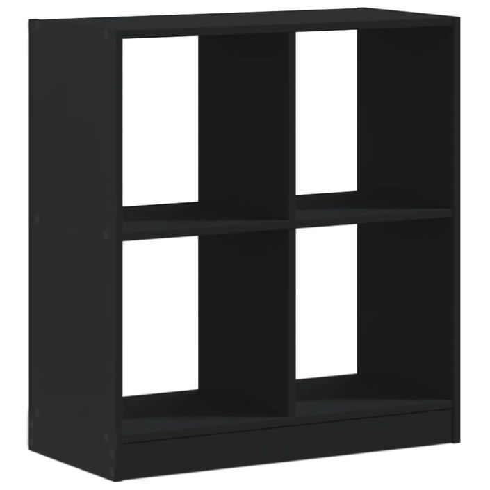 Bibliothèque noir 68,5x32x75 cm bois d'ingénierie - Photo n°2