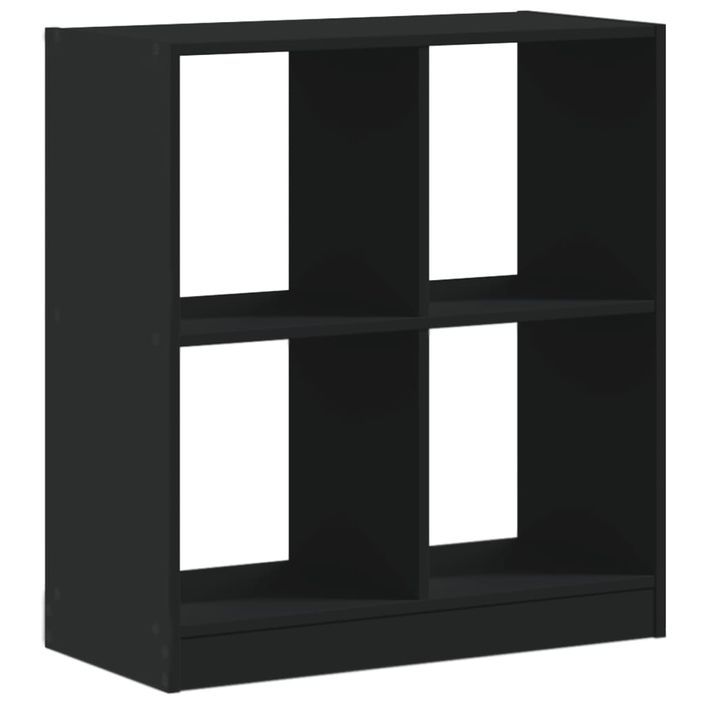 Bibliothèque noir 68,5x32x75 cm bois d'ingénierie - Photo n°6