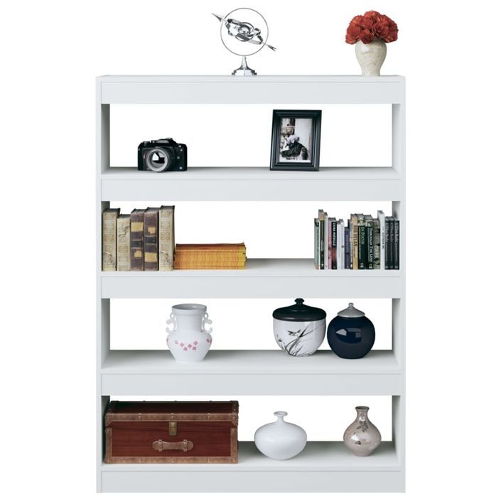 Bibliothèque/Séparateur de pièce Blanc 100x30x135 cm - Photo n°6