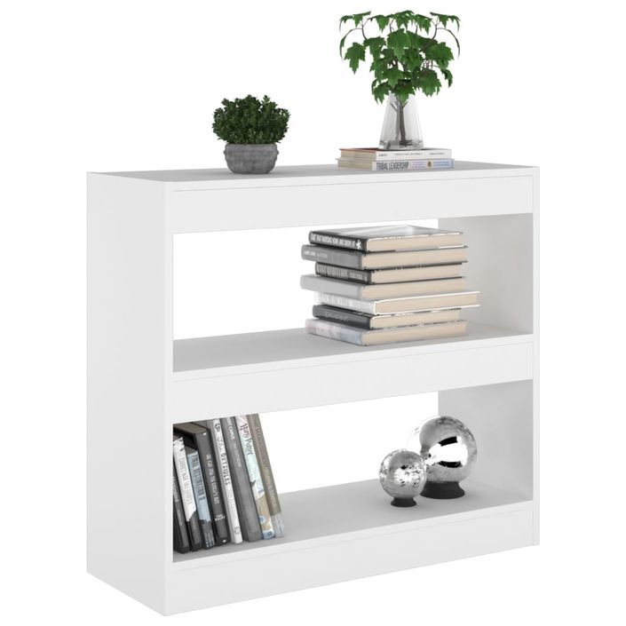 Bibliothèque/Séparateur de pièce Blanc 80x30x72 cm - Photo n°5