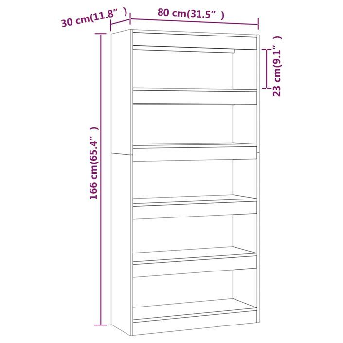 Bibliothèque/Séparateur de pièce Blanc bois d'ingénierie - Photo n°7