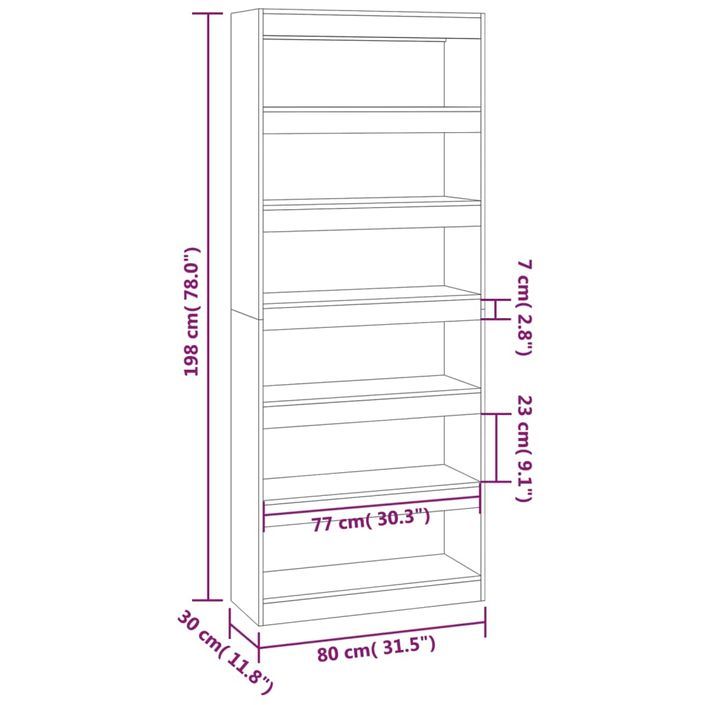 Bibliothèque/Séparateur de pièce blanc bois d'ingénierie - Photo n°7