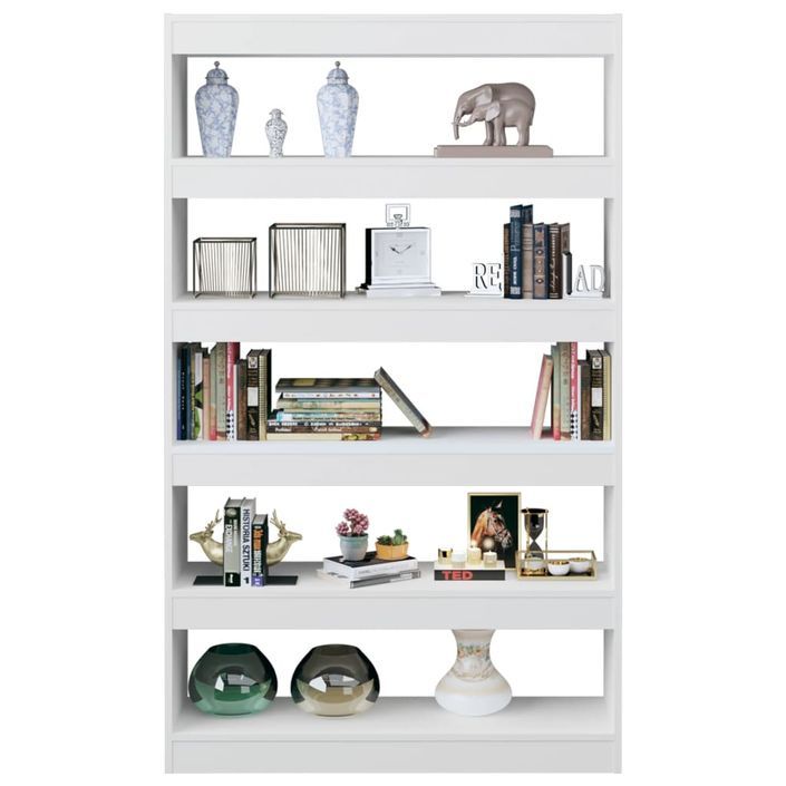 Bibliothèque/Séparateur de pièce Blanc brillant 100x30x166 cm - Photo n°4