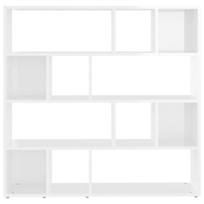 Bibliothèque/Séparateur de pièce Blanc brillant 105x24x102 cm - Photo n°5