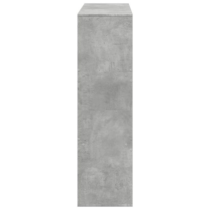 Bibliothèque/Séparateur de pièce gris béton 100x33x115 cm - Photo n°5