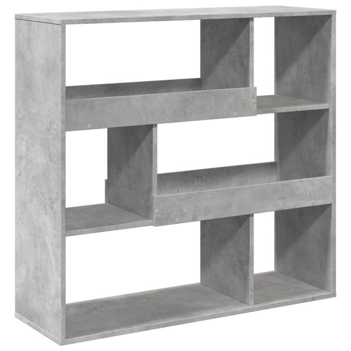 Bibliothèque/Séparateur de pièce gris béton 100x33x94,5 cm - Photo n°6