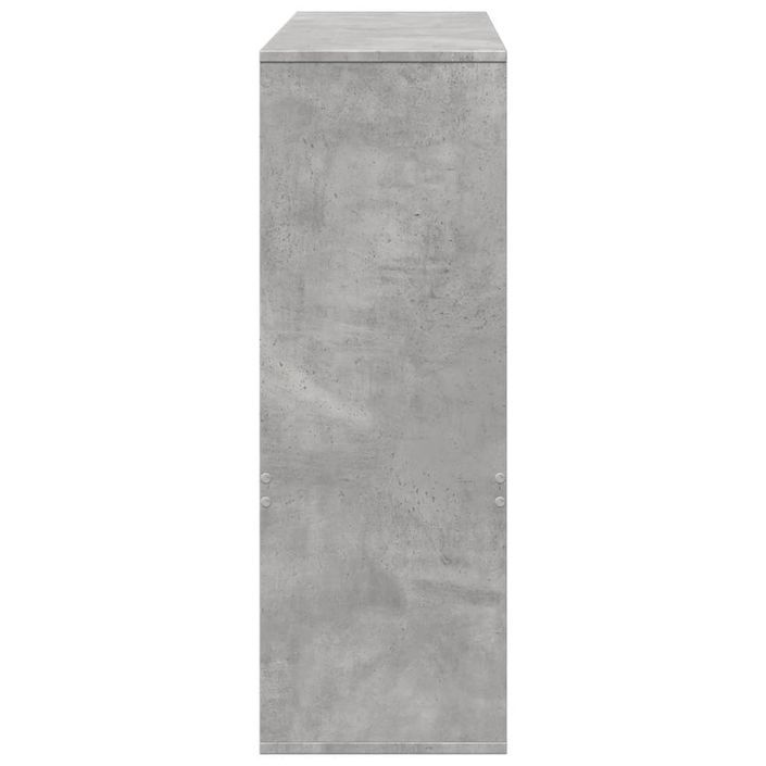 Bibliothèque/Séparateur de pièce gris béton 100x33x94,5 cm - Photo n°5