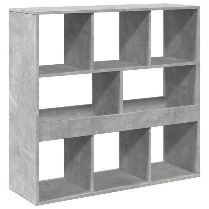 Bibliothèque/Séparateur de pièce gris béton 100x33x94,5 cm - Photo n°6