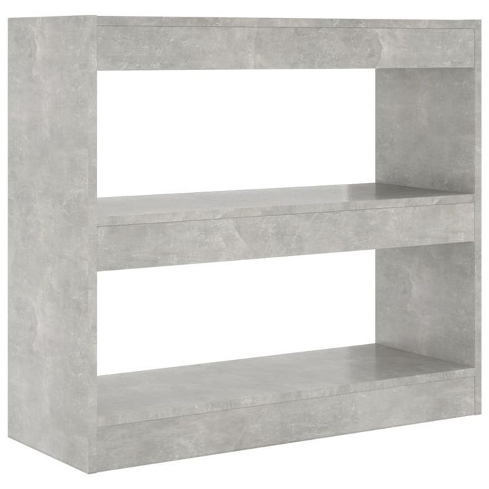 Bibliothèque/Séparateur de pièce Gris béton 80x30x72 cm - Photo n°2