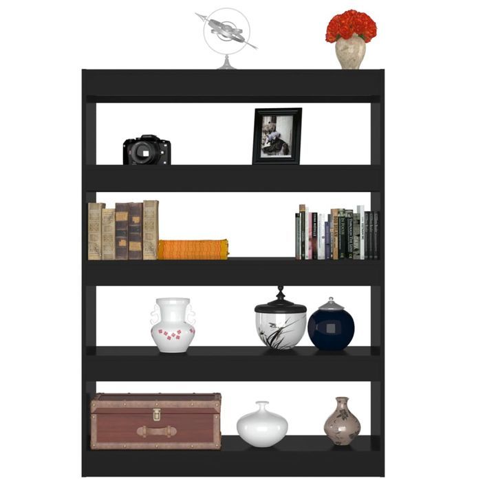 Bibliothèque/Séparateur de pièce Noir 100x30x135 cm - Photo n°6