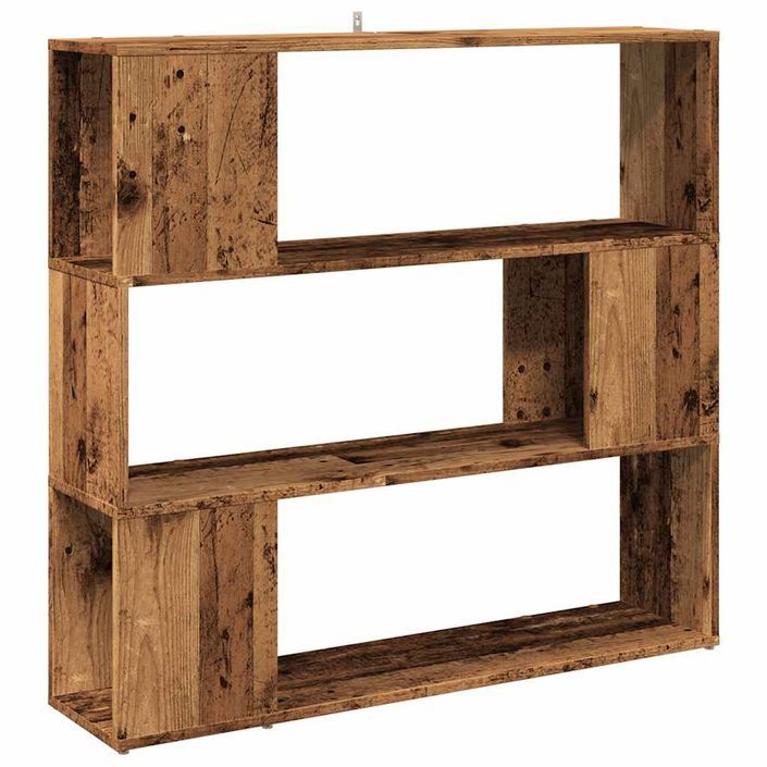 Bibliothèque/Séparateur de pièce vieux bois 100x24x94 cm - Photo n°2