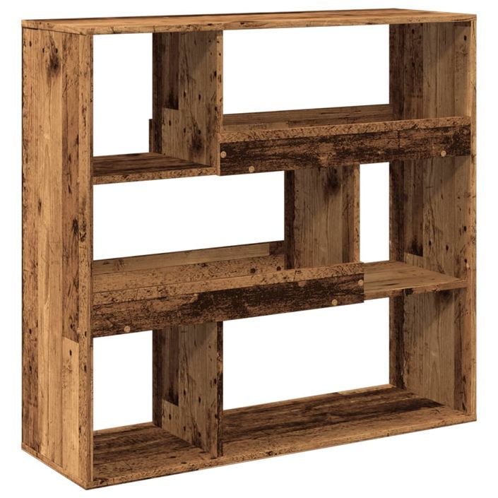 Bibliothèque/Séparateur de pièce vieux bois 100x33x94,5 cm - Photo n°2