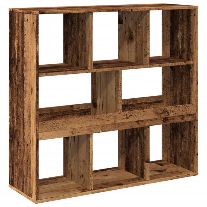 Bibliothèque/Séparateur de pièce vieux bois 100x33x94,5 cm - Photo n°6