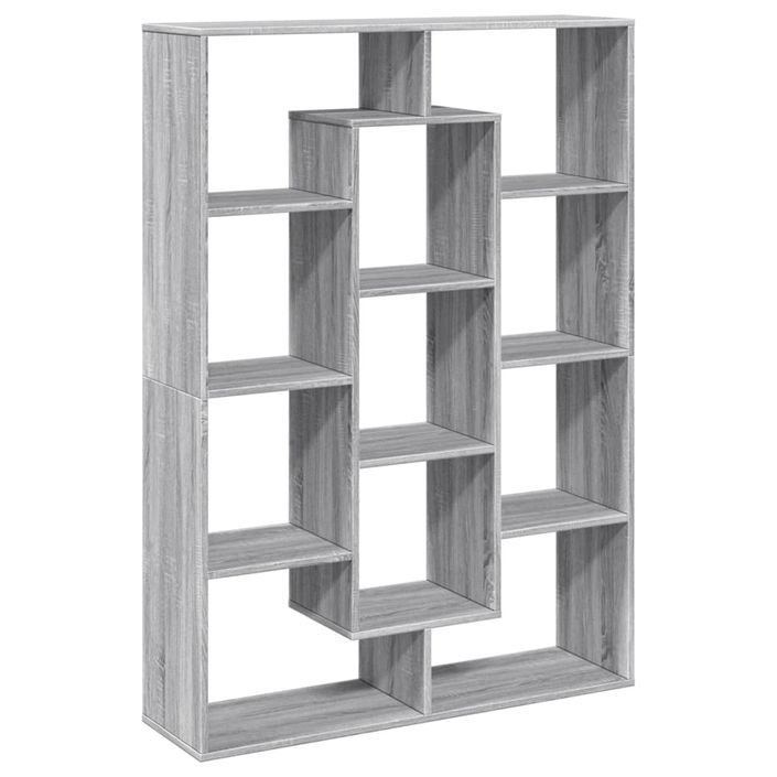 Bibliothèque sonoma gris 102x29x143 cm bois d'ingénierie - Photo n°7