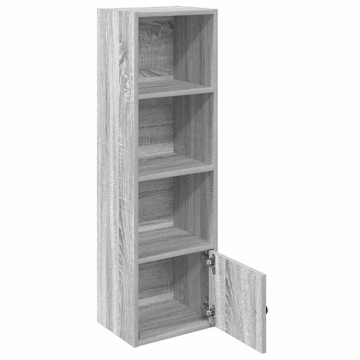 Bibliothèque sonoma gris 31x24x102 cm bois d'ingénierie - Photo n°4