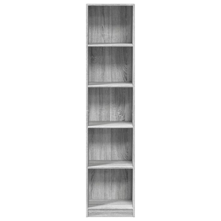 Bibliothèque sonoma gris 40x24x176 cm bois d'ingénierie - Photo n°4