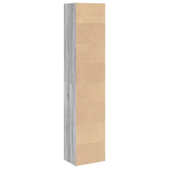 Bibliothèque sonoma gris 40x30x189 cm bois d'ingénierie - Photo n°6