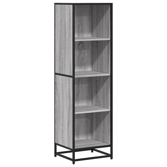 Bibliothèque sonoma gris 40x35x139 cm bois d'ingénierie - Photo n°2