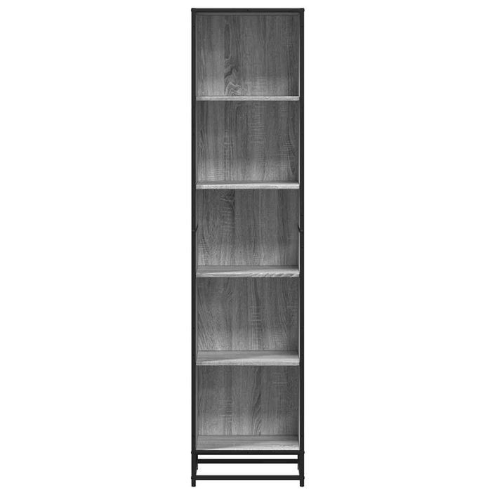 Bibliothèque sonoma gris 40x35x170,5 cm bois d'ingénierie - Photo n°4