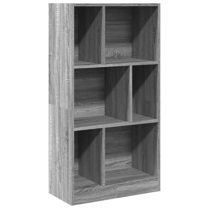 Bibliothèque sonoma gris 57x28,5x107,5 cm bois d'ingénierie - Photo n°2