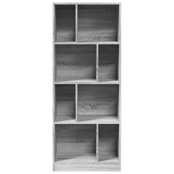 Bibliothèque sonoma gris 57x28,5x141 cm bois d'ingénierie - Photo n°4