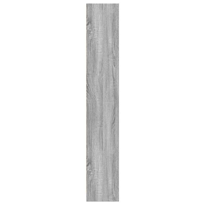 Bibliothèque sonoma gris 57x28,5x174 cm bois d'ingénierie - Photo n°5