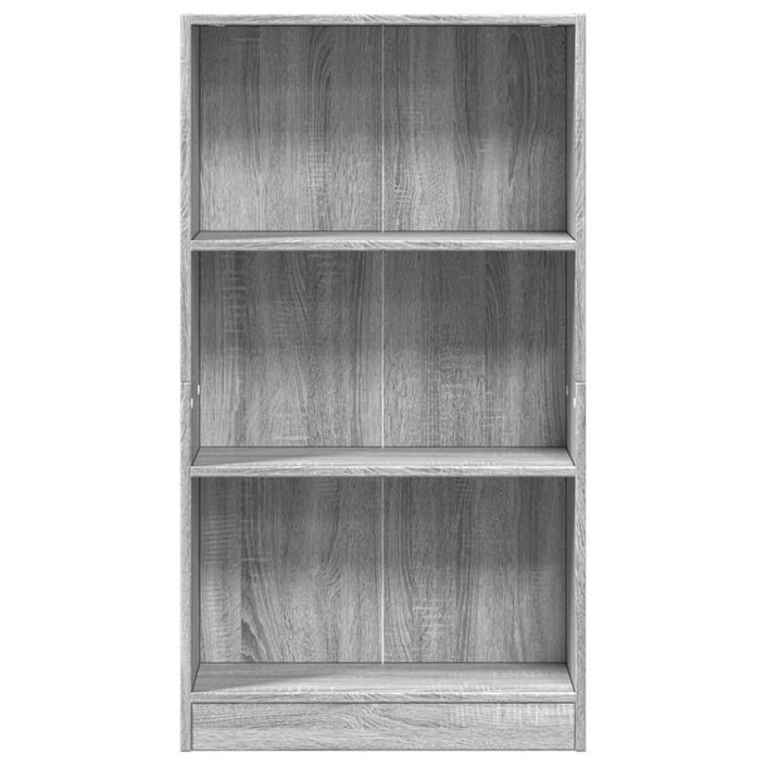 Bibliothèque sonoma gris 60x24x109 cm bois d'ingénierie - Photo n°4