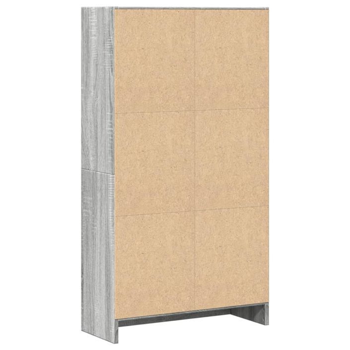 Bibliothèque sonoma gris 60x24x109 cm bois d'ingénierie - Photo n°6