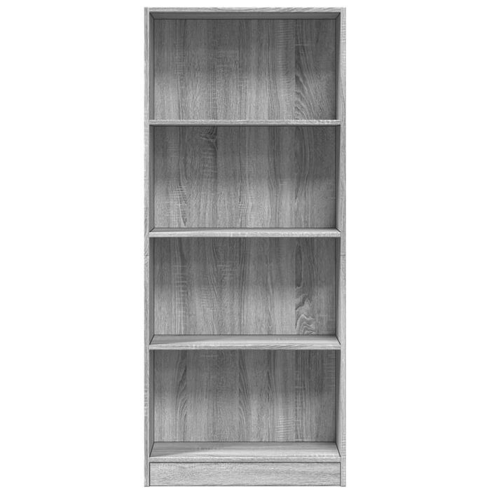 Bibliothèque sonoma gris 60x24x143 cm bois d'ingénierie - Photo n°4