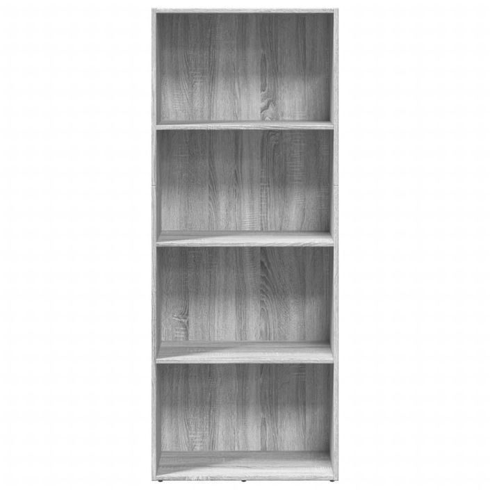 Bibliothèque sonoma gris 60x30x152 cm bois d'ingénierie - Photo n°4