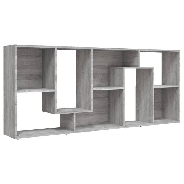 Bibliothèque Sonoma gris 67x24x161 cm Bois d'ingénierie - Photo n°5