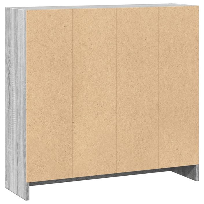 Bibliothèque sonoma gris 80x24x76 cm bois d'ingénierie - Photo n°6