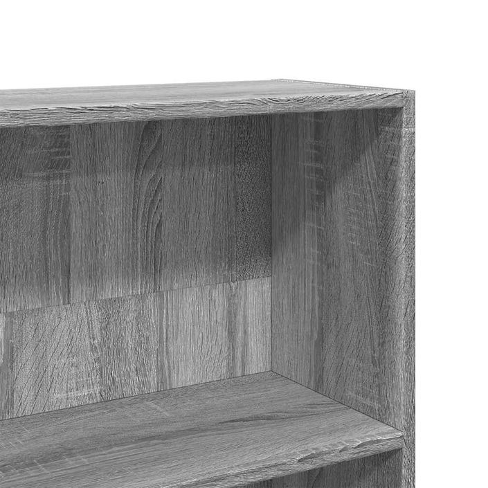 Bibliothèque sonoma gris 80x30x189 cm bois d'ingénierie - Photo n°7