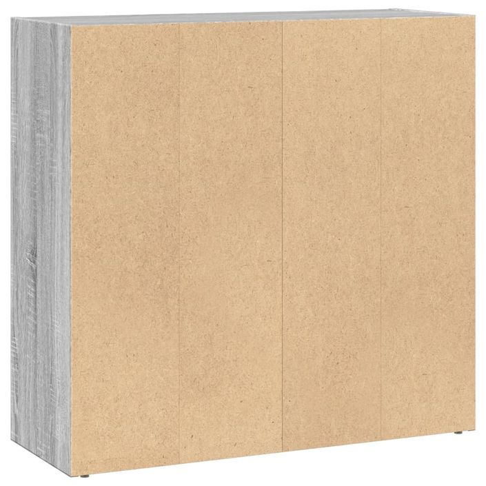 Bibliothèque sonoma gris 80x30x77 cm bois d'ingénierie - Photo n°6