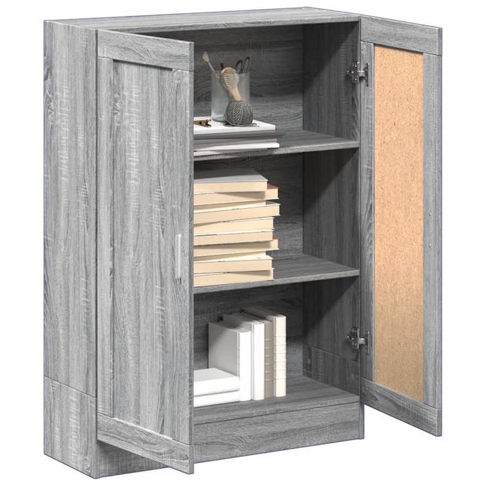 Bibliothèque sonoma gris 82,5x30,5x115 cm bois d'ingénierie - Photo n°4