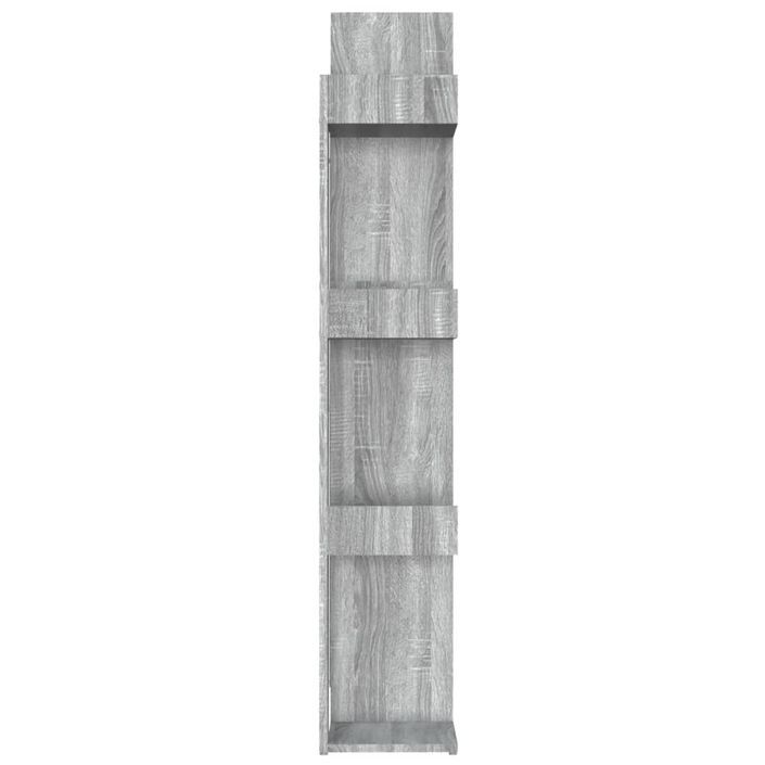 Bibliothèque Sonoma gris 86x25,5x140 cm Bois d'ingénierie - Photo n°6