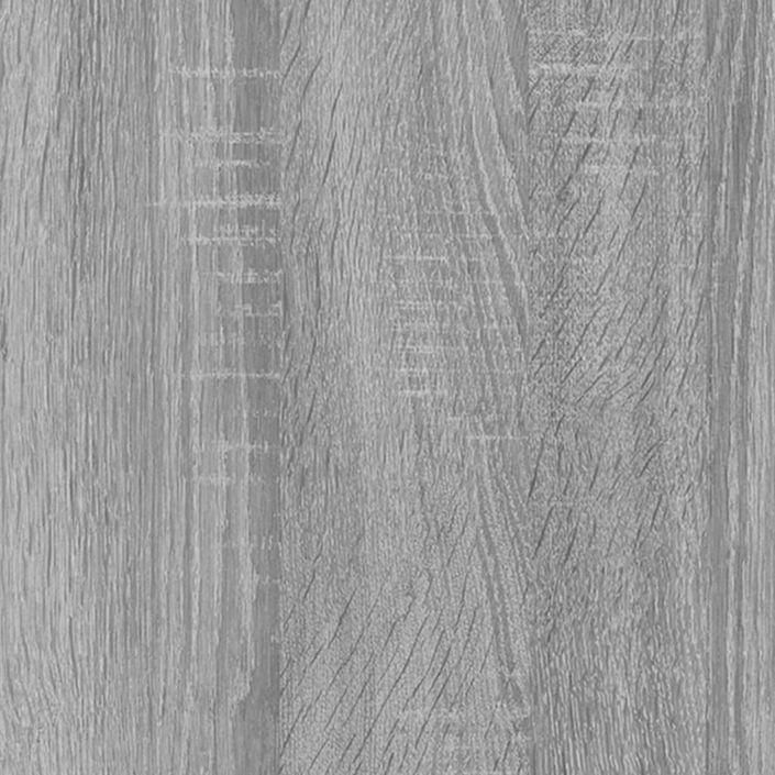 Bibliothèque Sonoma gris 86x25,5x140 cm Bois d'ingénierie - Photo n°7