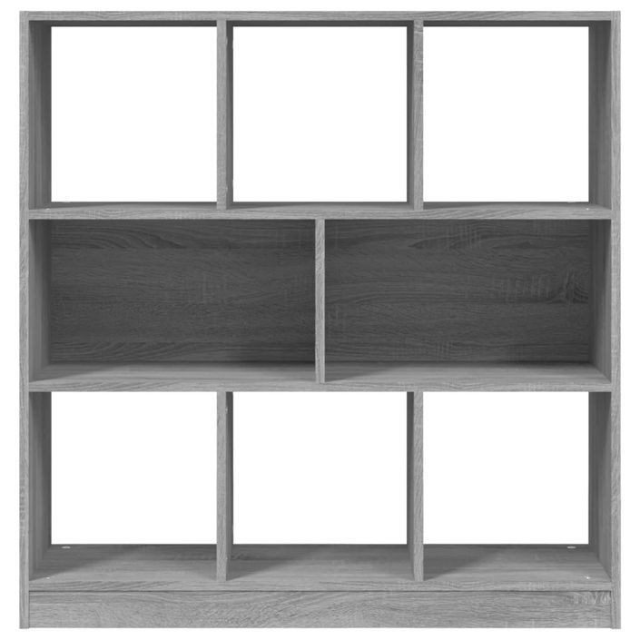 Bibliothèque Sonoma gris 97,5x29,5x100 cm Bois d'ingénierie - Photo n°4