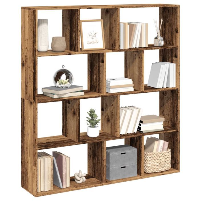 Bibliothèque vieux bois 132x29x141,5 cm bois d'ingénierie - Photo n°4