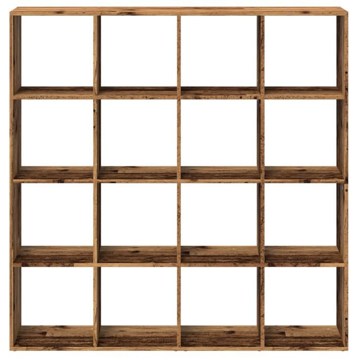 Bibliothèque vieux bois 137,5x29x137,5 cm bois d'ingénierie - Photo n°5