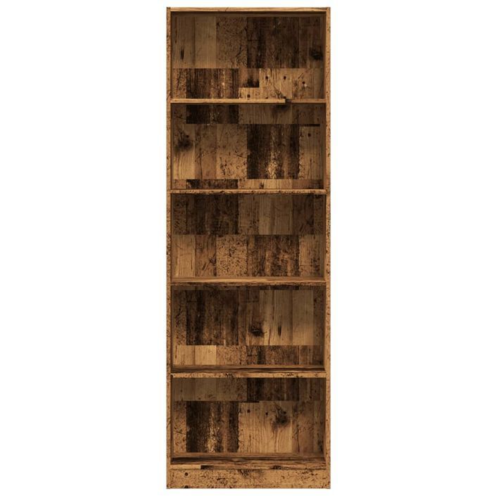 Bibliothèque vieux bois 60x24x176 cm bois d'ingénierie - Photo n°4