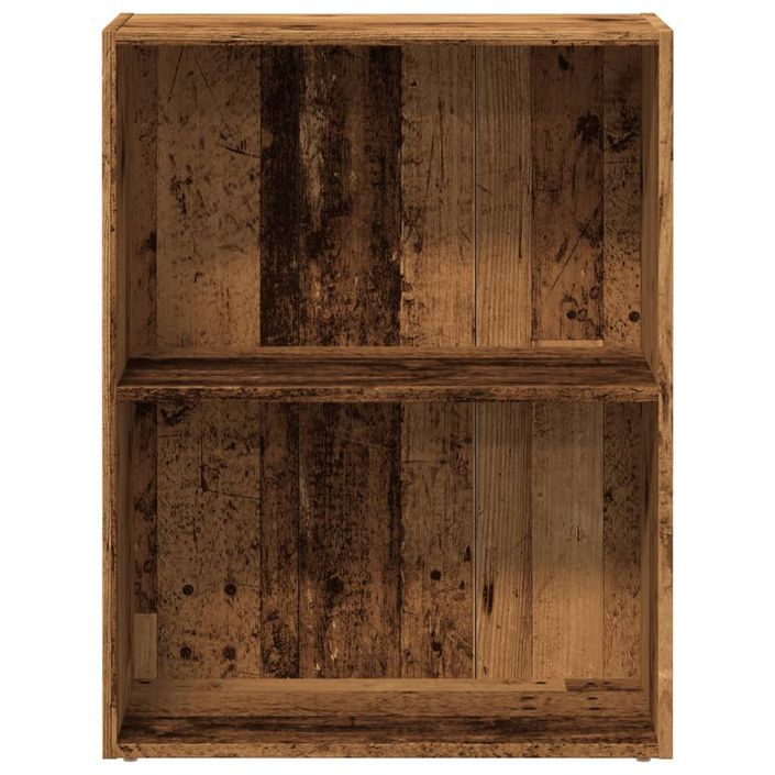 Bibliothèque vieux bois 60x30x77 cm bois d'ingénierie - Photo n°4