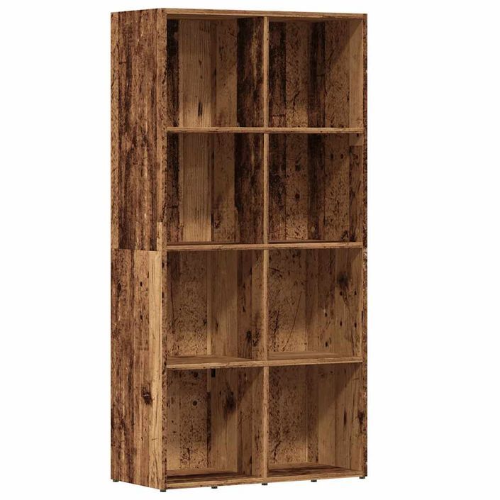 Bibliothèque vieux bois 66x30x130 cm bois d'ingénierie - Photo n°2