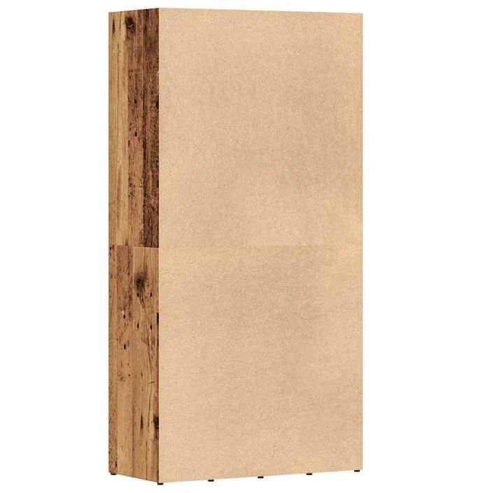 Bibliothèque vieux bois 66x30x130 cm bois d'ingénierie - Photo n°7