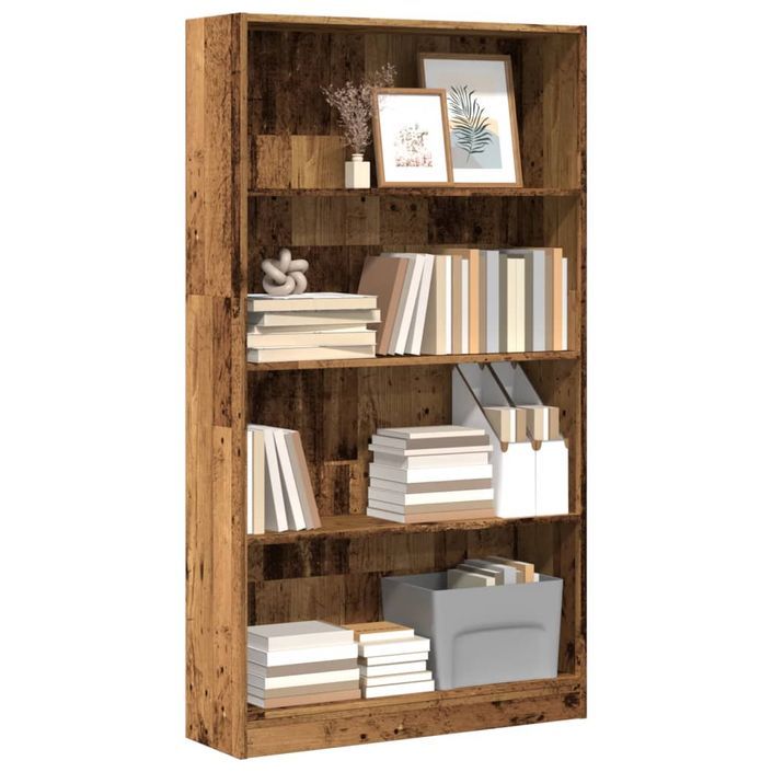 Bibliothèque vieux bois 80x24x143 cm bois d'ingénierie - Photo n°1