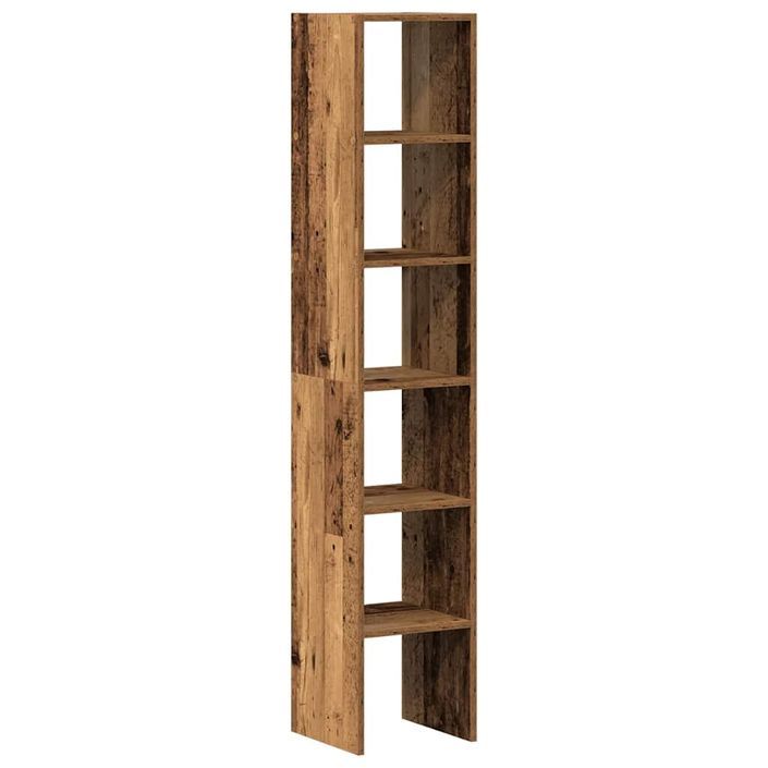 Bibliothèques 2 pcs empilable vieux bois bois d'ingénierie - Photo n°2